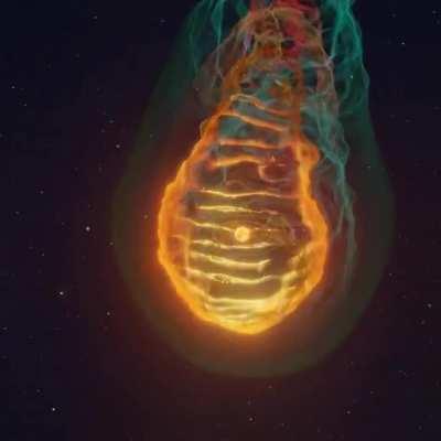 The magnetic heliosphere balloon that protects the solar system from the unseen dangers of the universe.