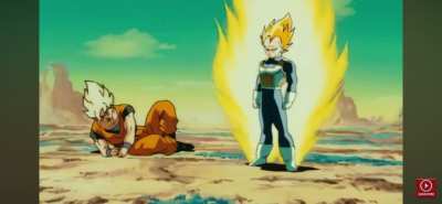 Vegeta saves Goku vs Cooler