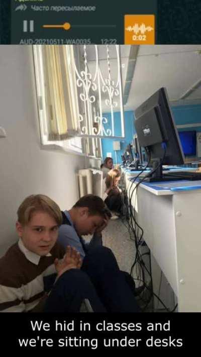 Audio message recorded during Kazan school shooting.
