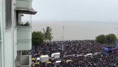 Team India's Parade bus stuck in traffic before it could pick the Indian players.