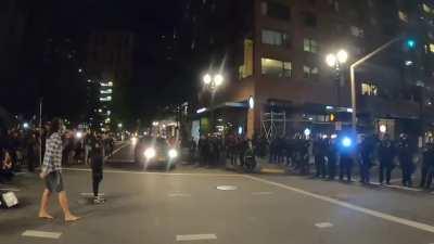 Portland Activist Rapper No$hu Freestyles Telling The Police To Leave And They Do