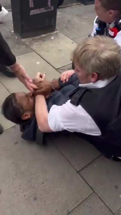 They're eating the cats... no wait, that's actually a policeman who lives there.