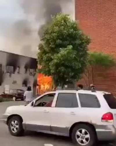 Minneapolis, looking like the aftermath of a war.