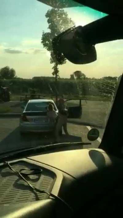 Early morning Truck stop rest areas..