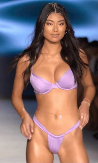 Bouncing down the catwalk