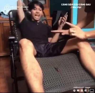 WCGW Trying to kill a cockroach