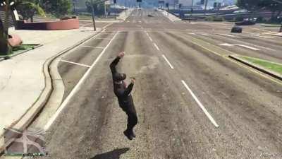 I didn't crash, just wanted to get off my bike with style.