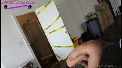 Jada Stevens has such a loose assh🍑le that her warm up toy falls out behind the scenes