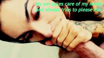 A good son takes care of his mom