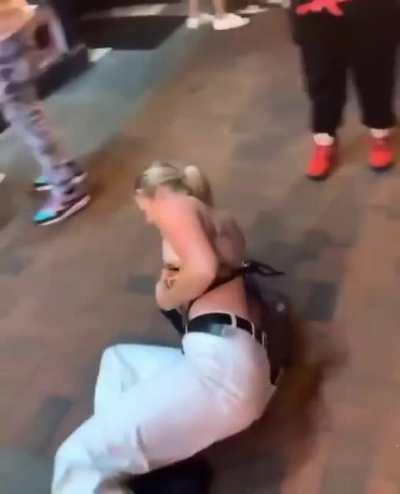 Female falsely accused guy of hitting her sister and grabs him. His response: