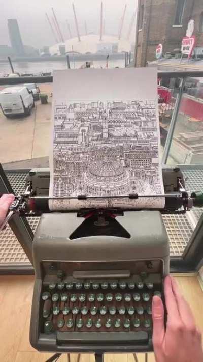 Interesting work by typewriter artist James Cook Artwork