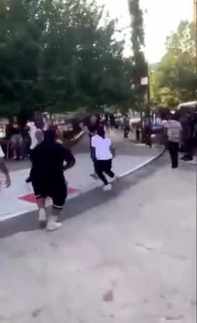 Peacefully protesting.