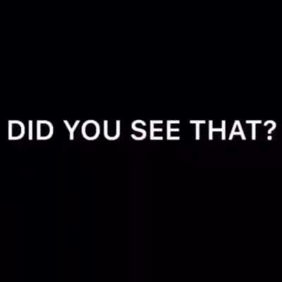 Did you see that