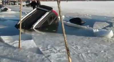 Winter fishing lovers