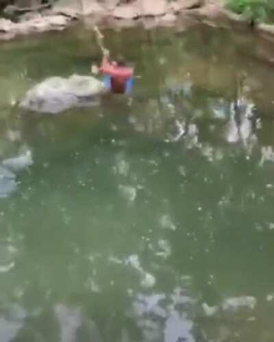 HMFT after i swing into the rocky water