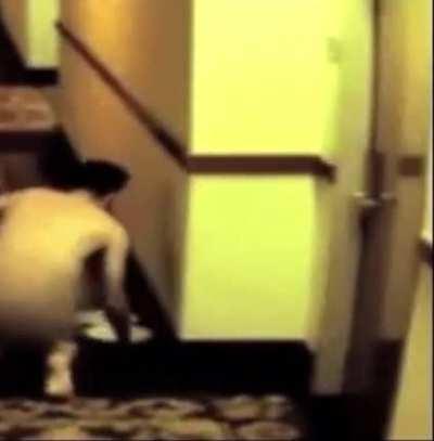 Naked man locked out of hotel room