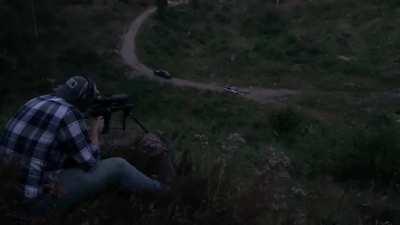 Not so much long rang but AR-10 .308 was a blast to shoot at night. With a little help from tracers