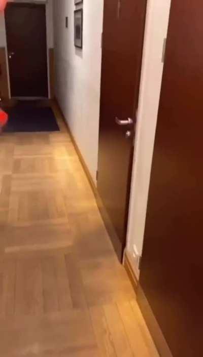 Me getting pegged in public hotel toilet with Evil Woman