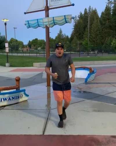 Bet you can't touch that boat sail.