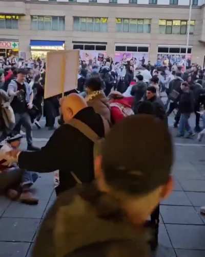 Jihdaist supporters get what's coming to them in Germany. 