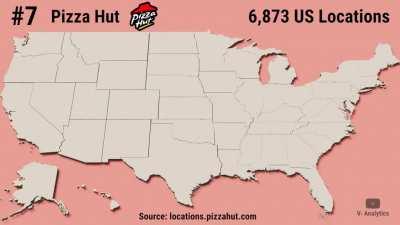 [OC] Store Locations of the 10 Biggest US Fast Food Chains