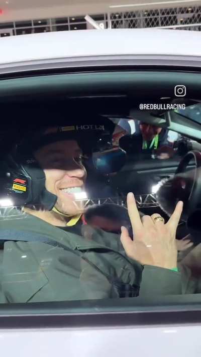 Nina at Las Vegas F1 with Red Bull