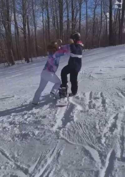 Carinthia Karen assaults 13 year old boy on the slopes