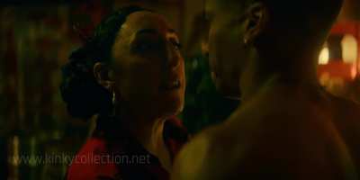 Rossy de Palma squeezes a naked man's balls in Escort Boys S01E02