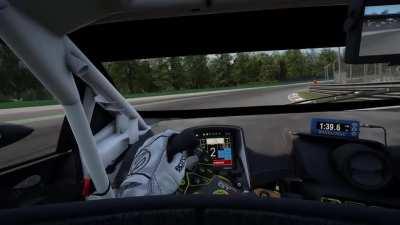 1st place, last lap, last corner....... Pushed in by a hero!