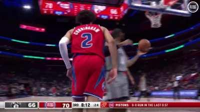 [Highlight] Cade Cunningham steals the ball and throws down the slam!