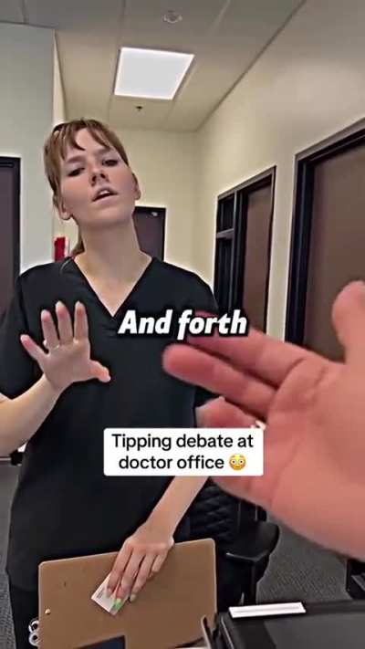 Receptionist refuses to return patient’s credit card because he did not “TIP” her.