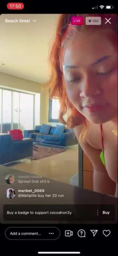 Can’t believe she actually greased up her AssCheeks for us 😭😢🍑🏆💎