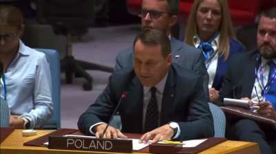 At the UN, Polish Foreign Minister Radek Sikorski delivers a stunning takedown of russia's lies and its kidnapping of Ukrainian children