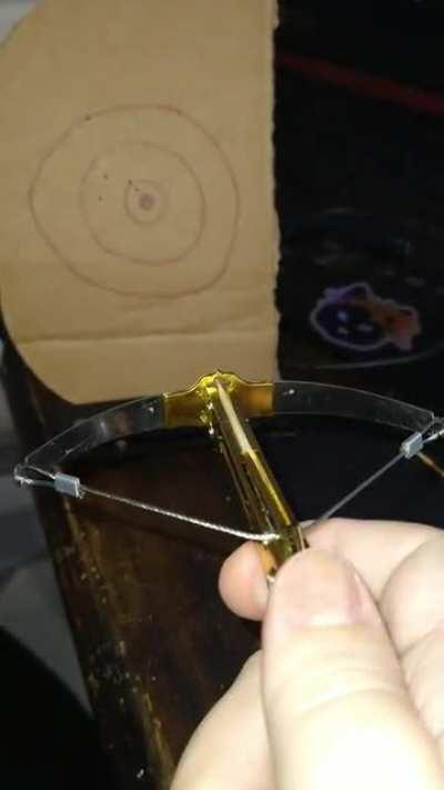 Does this tiny toothpick crossbow count? (OC)