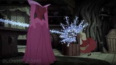 Sleeping Beauty Fairies engage in a Harry Potter Duel