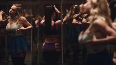 i always loved how she admires her big tits in the mirror here