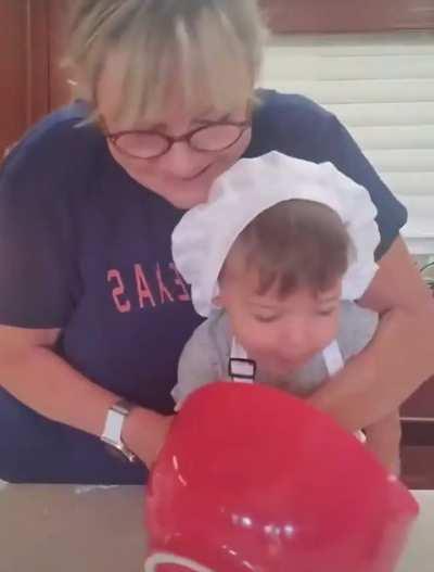 To cook with a child.