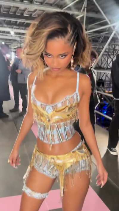 “Backstage at Victoria secret moments before the feast 🪽” Tyla via TikTok.