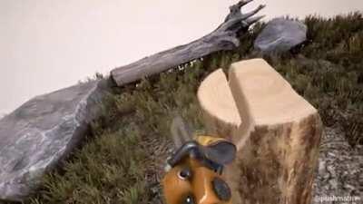 To make a bear sculpture in vr