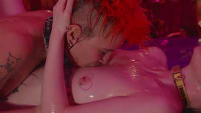 Getting all slippery and wet