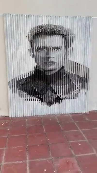 This guy painted four different Marvel characters on the same frame