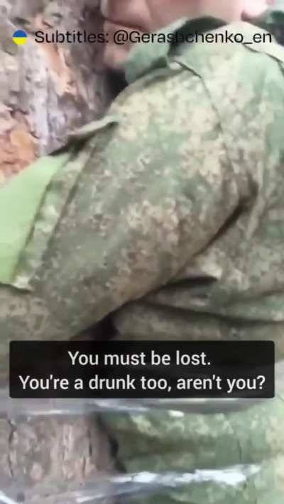 RU POV: Russian soldiers were restrained to trees and physically disciplined for being intoxicated.