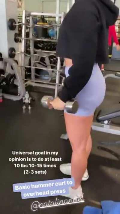 Natalie Workout Montage - Blue Shorts