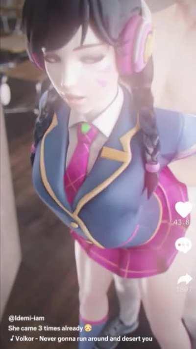 Academy D.Va fucked in the hallway (Idemi)