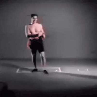 Original footage used to animate the first Mortal Kombat game