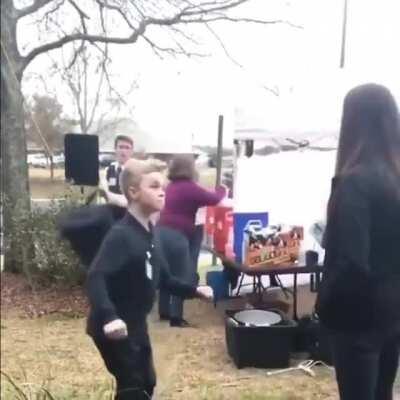 Trying to impress a girl