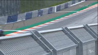 MotoGP rider jumps off of motorcycle at 220 kmh / 136 mph because of break system failure