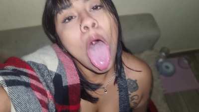 Be careful, I'm going to swallow you.