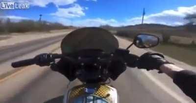 Motorcyclist breaks his ankle when crashing into a deer