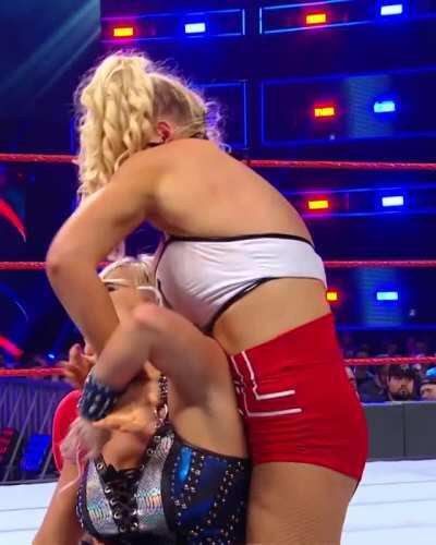 Lacey Evans making Dana Brooke her big titted bitch